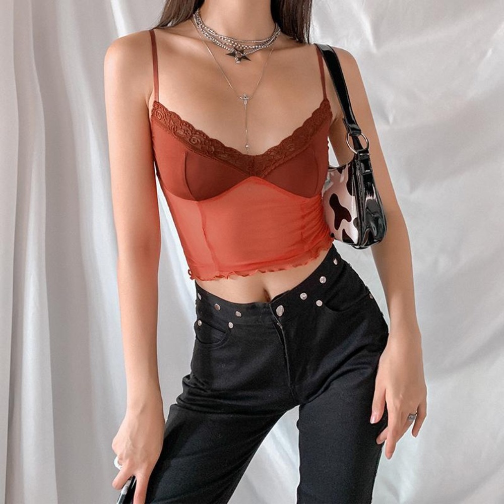 Empty Soda Orange Cropped Tank